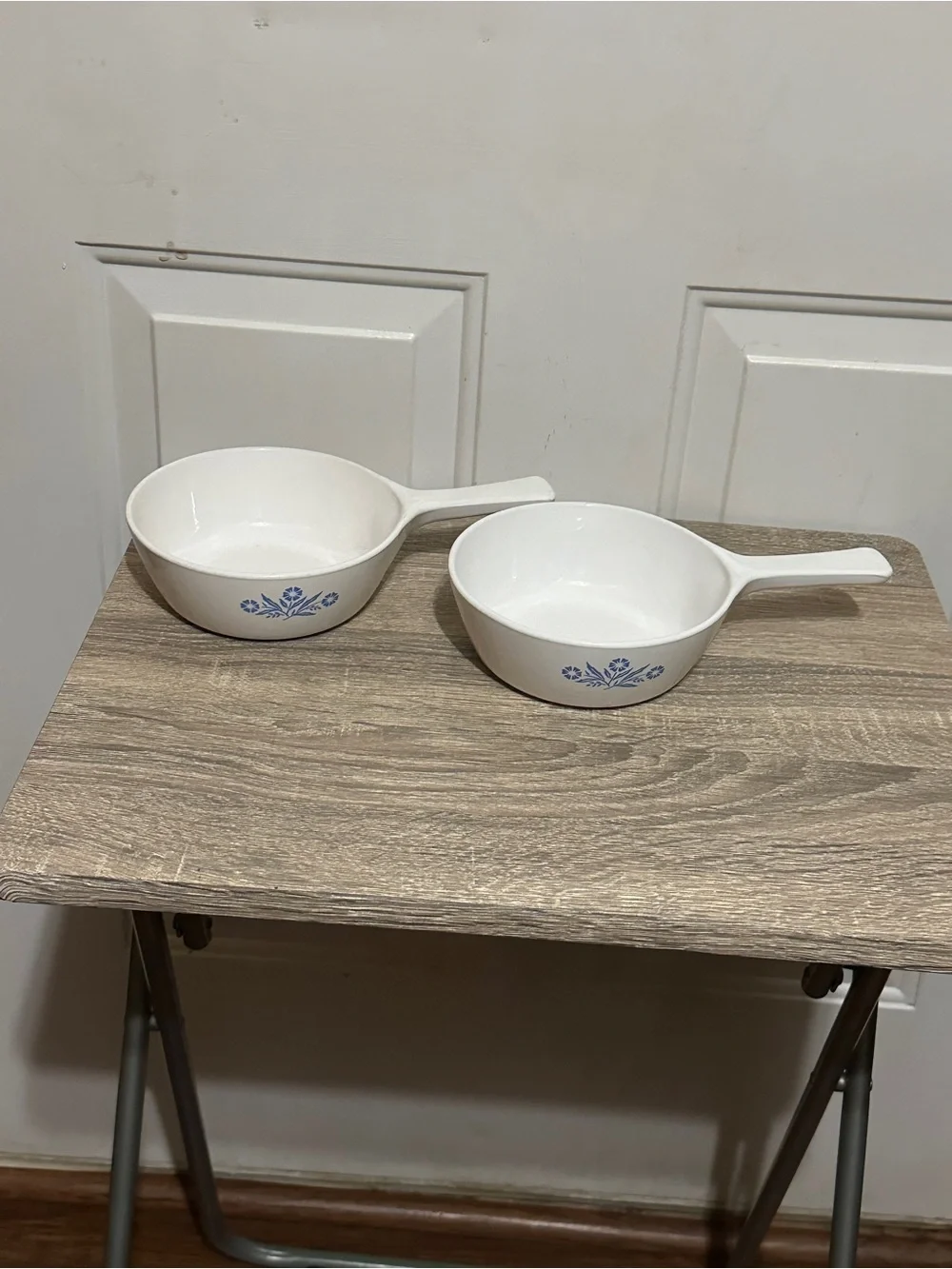 CorningWare Blue Cornflower 1 Pt Handled Soup Bowls Set of 2 P-81-B Microwave